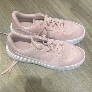 Nike Women’s Blush Pink Low-Top Leather Sneakers